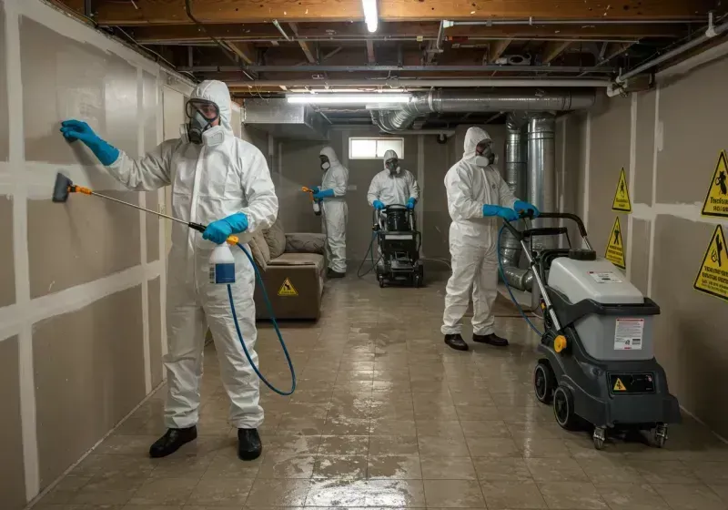 Basement Moisture Removal and Structural Drying process in West Ferriday, LA